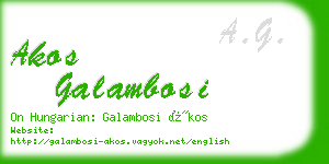 akos galambosi business card